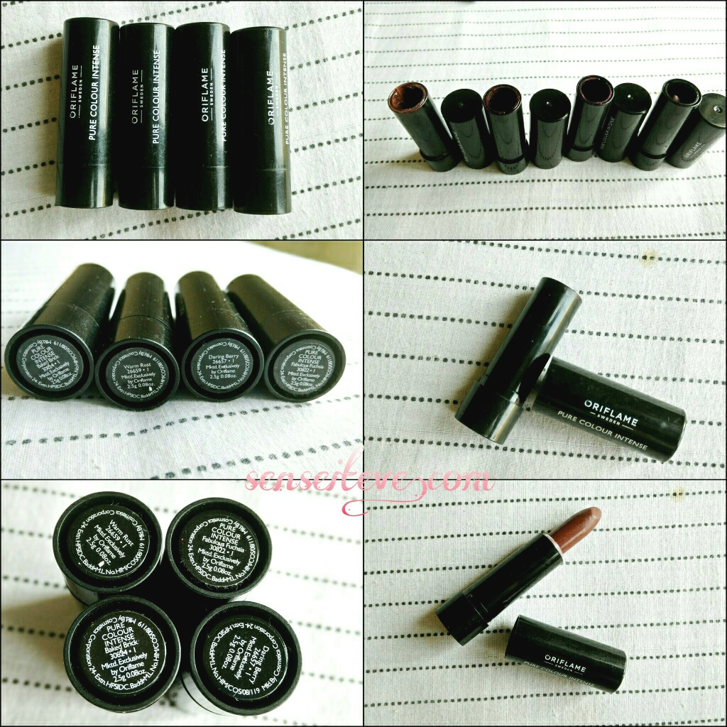 Oriflame Pure Color Intense Lipsticks Review and Swatches