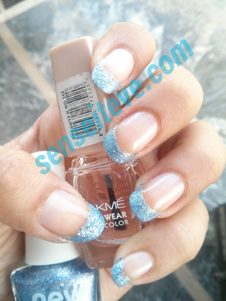 Modified french manicure Blue Moon