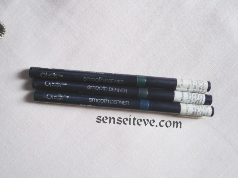 Oriflame Beauty Smooth Definer Swatches & Review_Grey, Blue & Green