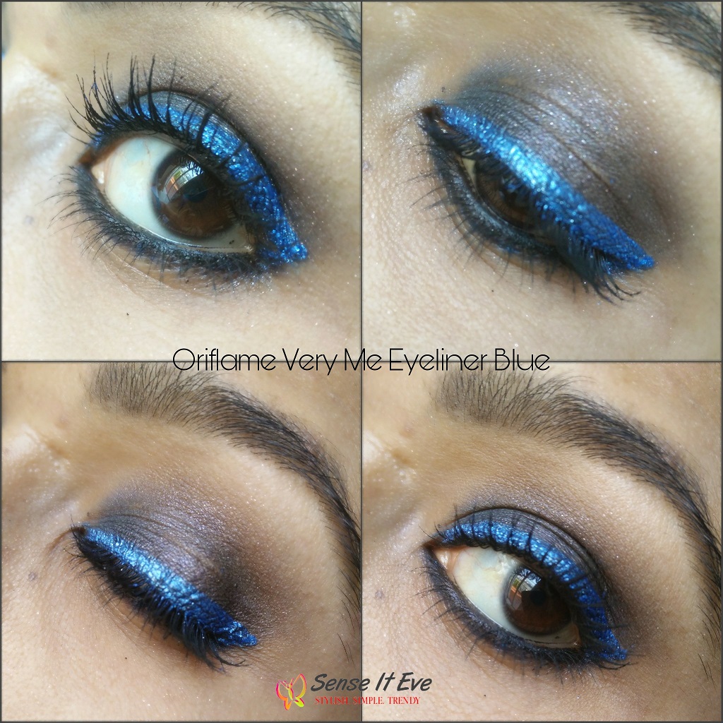 Oriflame Very Me Eyeliner Blue EOTD Sense It Eve Oriflame Very Me Clickit Eyeliner Review & Swatches : All Shades