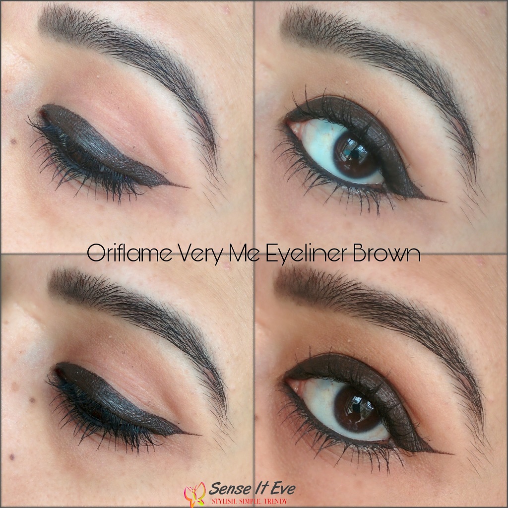 Oriflame Very Me Eyeliner Brown EOTD Sense It Eve Oriflame Very Me Clickit Eyeliner Review & Swatches : All Shades