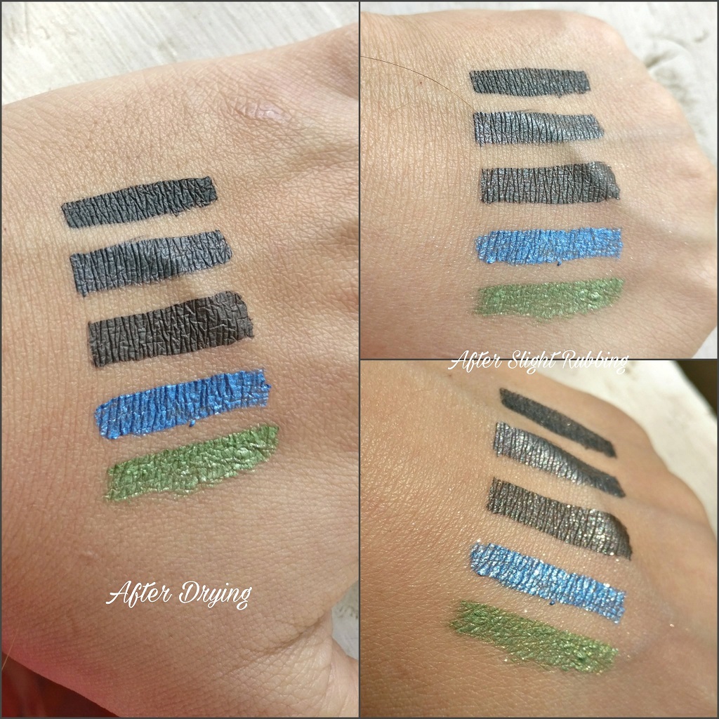 Oriflame Very Me Eyeliner smudge test Sense It Eve Oriflame Very Me Clickit Eyeliner Review & Swatches : All Shades