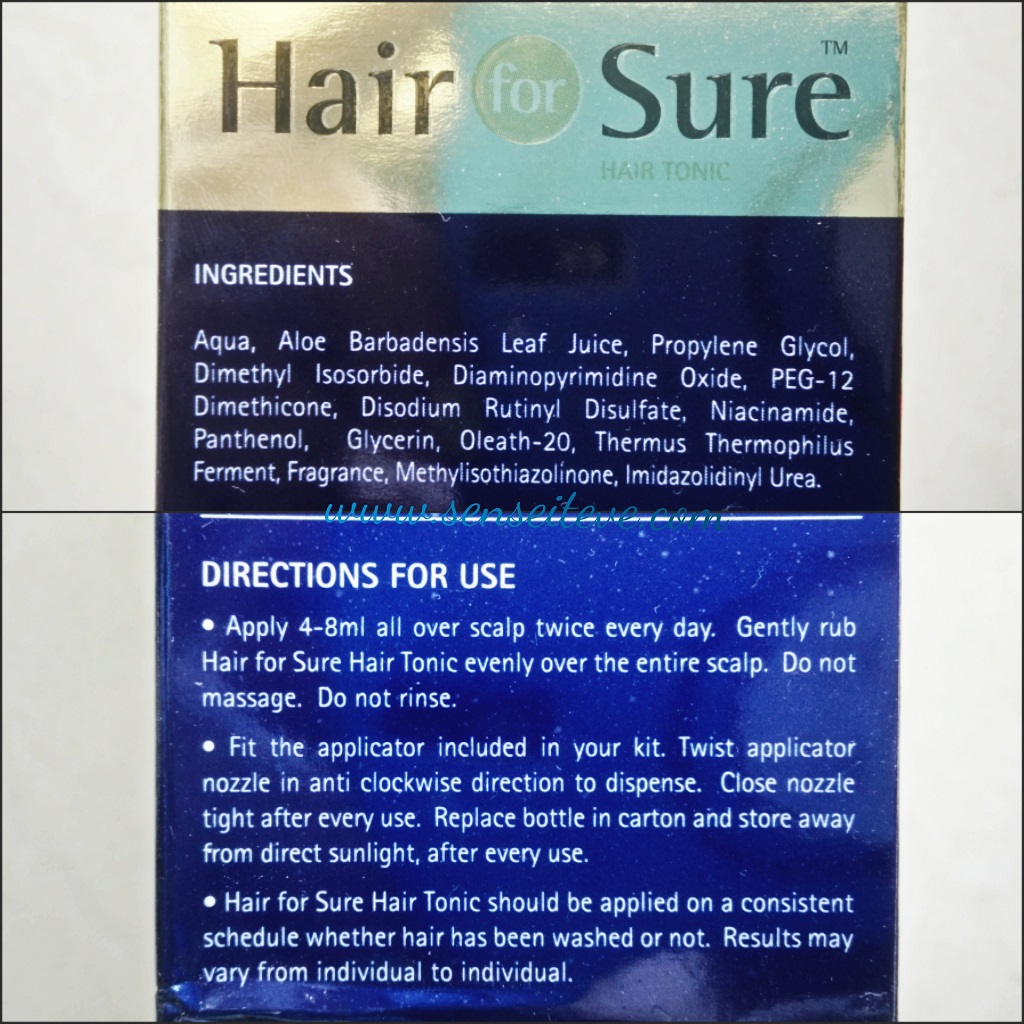 Hair for Sure Hair Tonic Ingredients & How to use