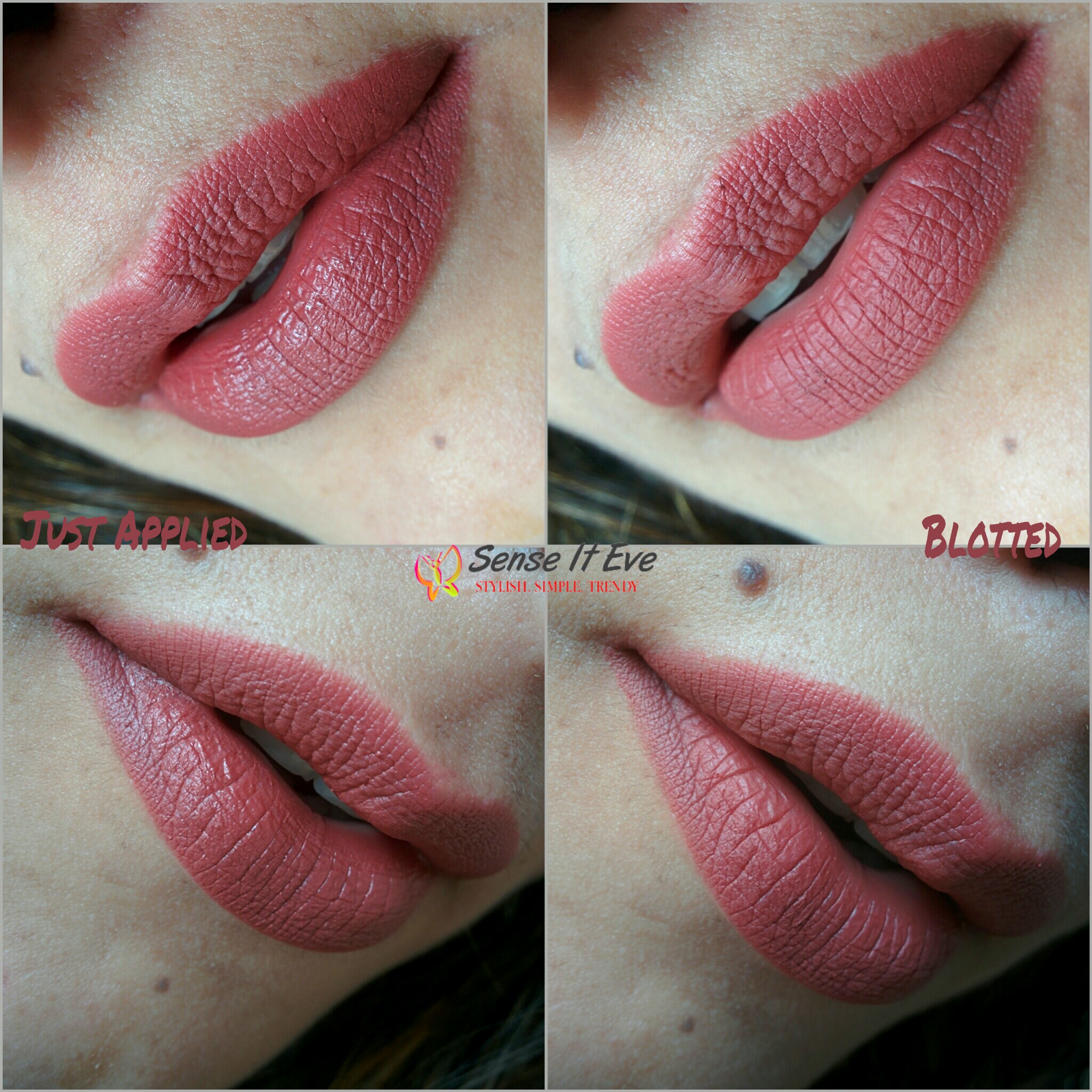 Lakme 9 to 5 Matte Lipstick Scarlet Drill Swatches