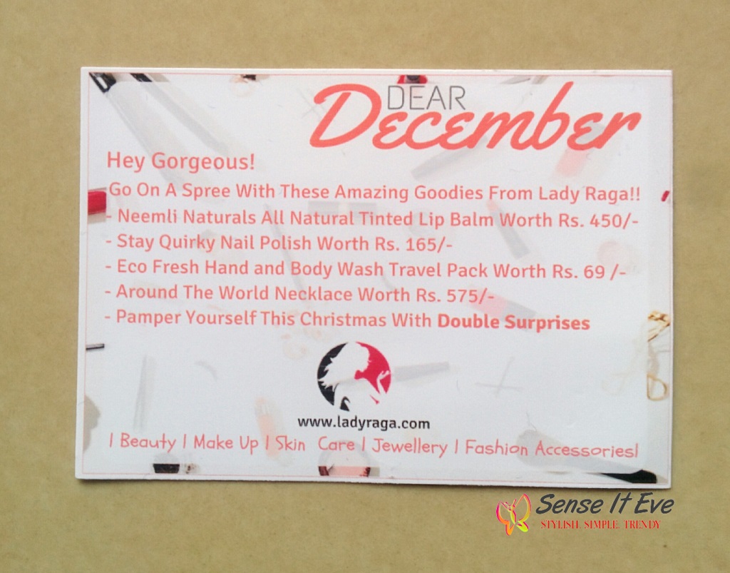 Lady Raga Bag December 2016 Product List Sense It Eve Lady Raga Bag December 2016 Unboxing & Review : Video Alert