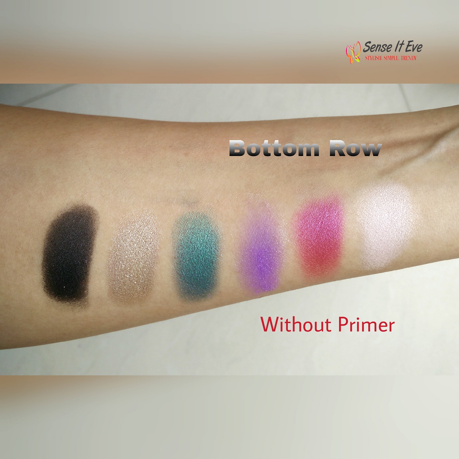 mua-glamour-nights-eye-shadow-palette-swatches-bottom-row-without-primer