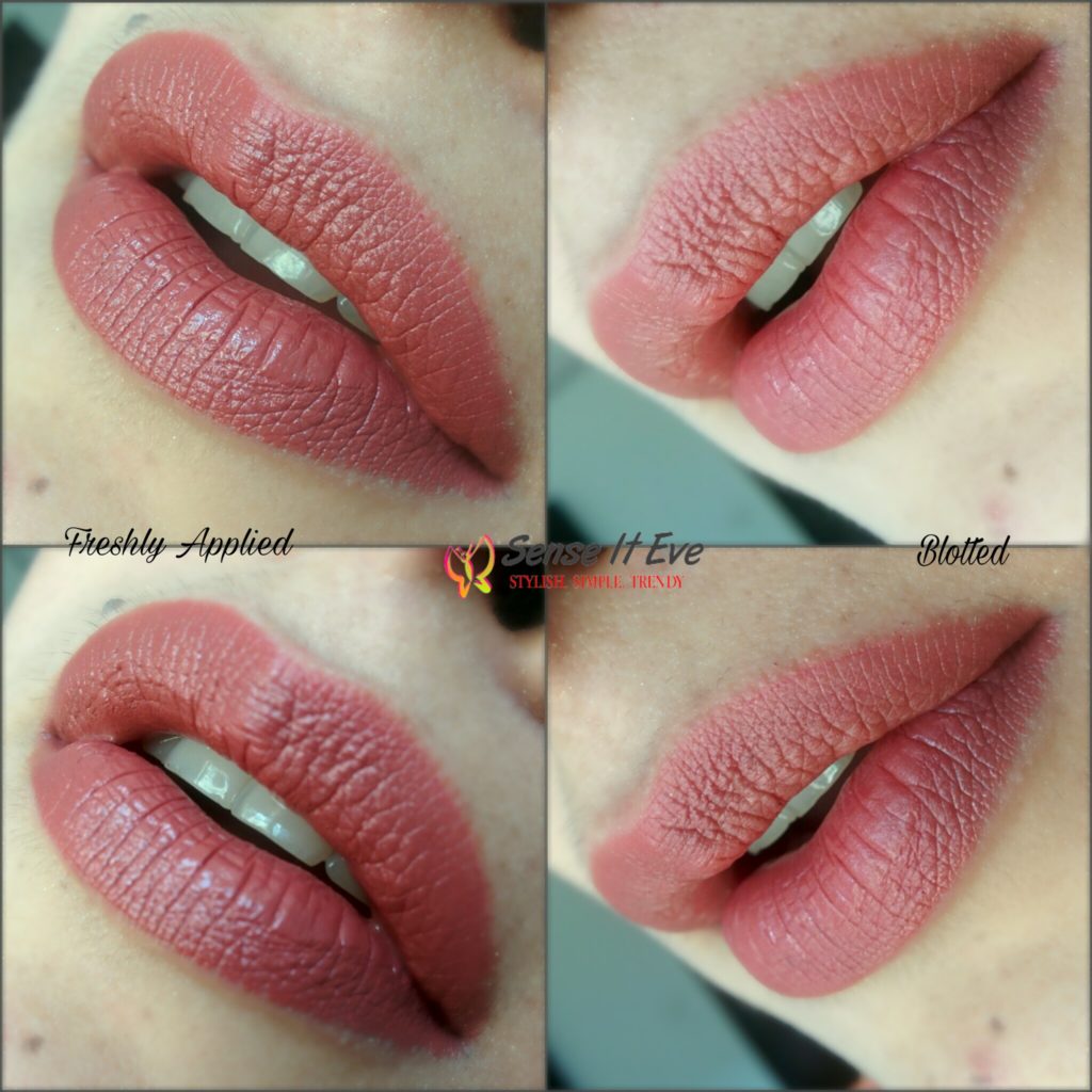 Nykaa So Matte Lipstick Taupe Thrill Swatches e1548769470216 Sense It Eve Nykaa So Matte Lipstick : Review & Swatches