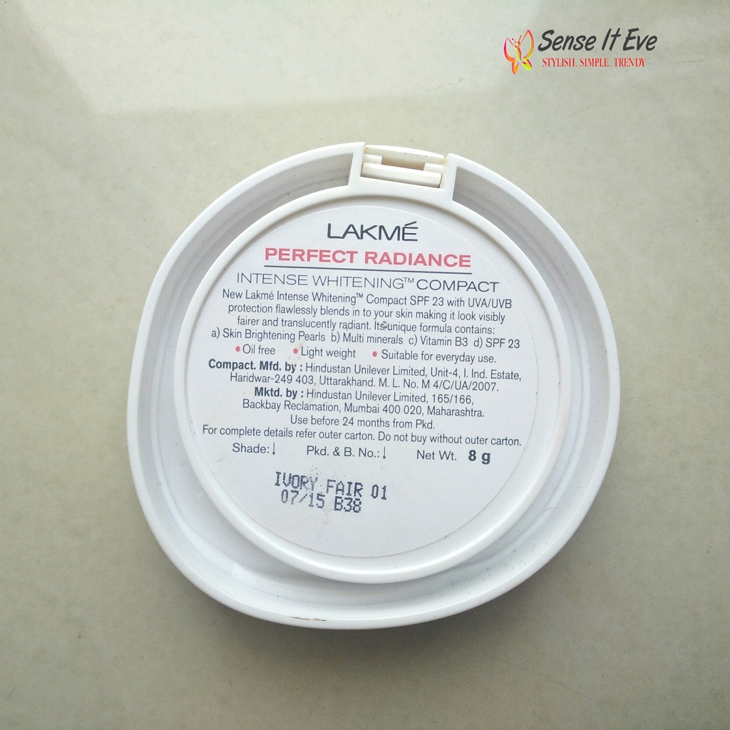 Lakme Perfect Radiance Intense Whitening Compact SPF23