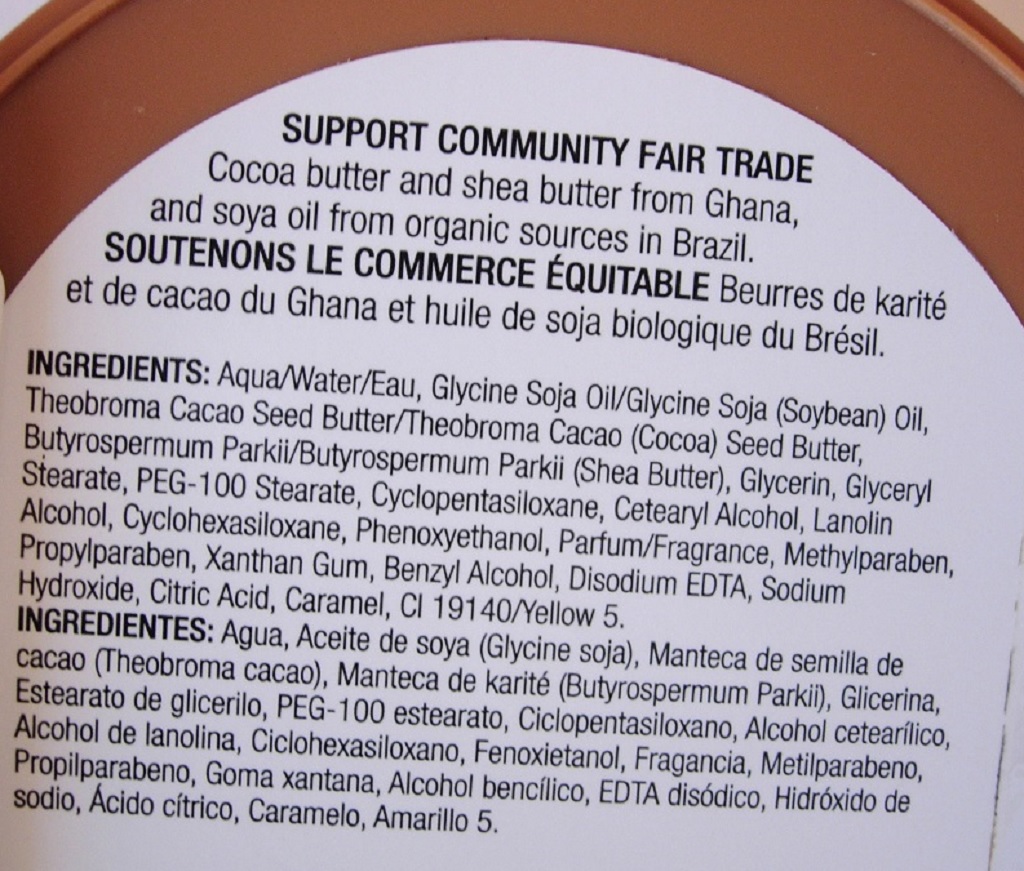 The Body Shop Cocoa Butter Body Butter Ingredients Sense It Eve The Body Shop Cocoa Butter Body Butter Review