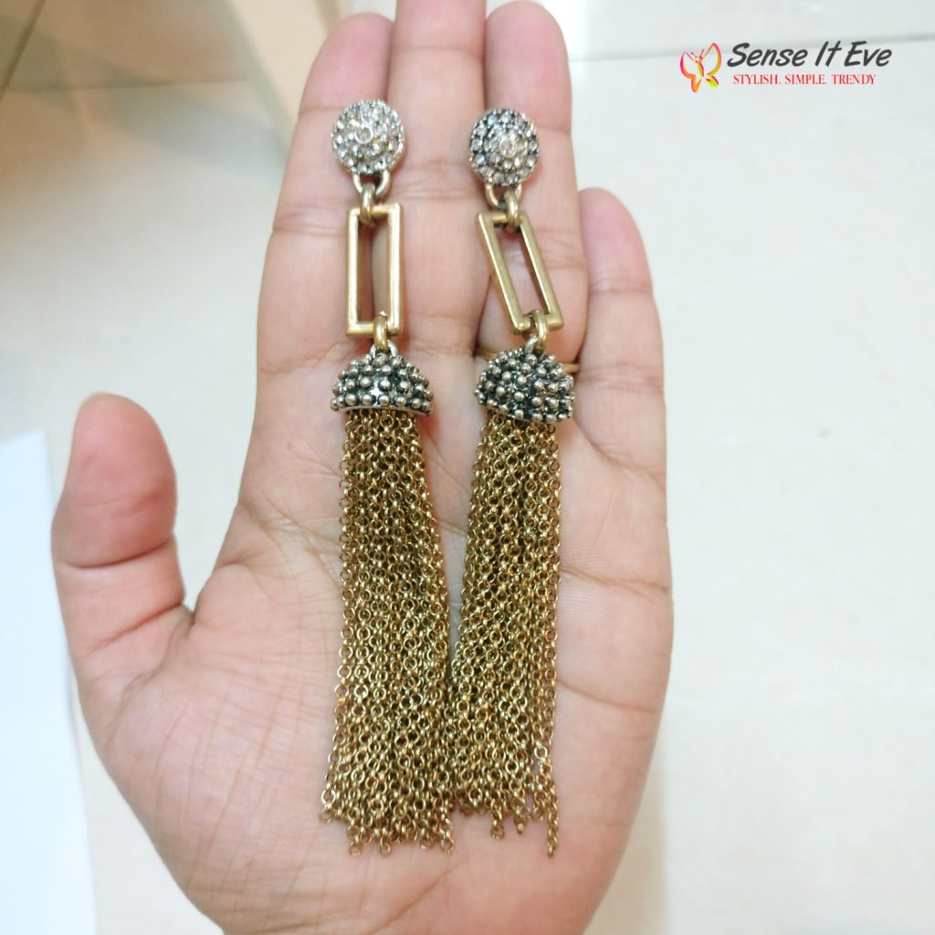 damsel code Gold Chain Tassel Earrings e1496849184758 Sense It Eve Decoding Fashion Jewelry with Damsel Code