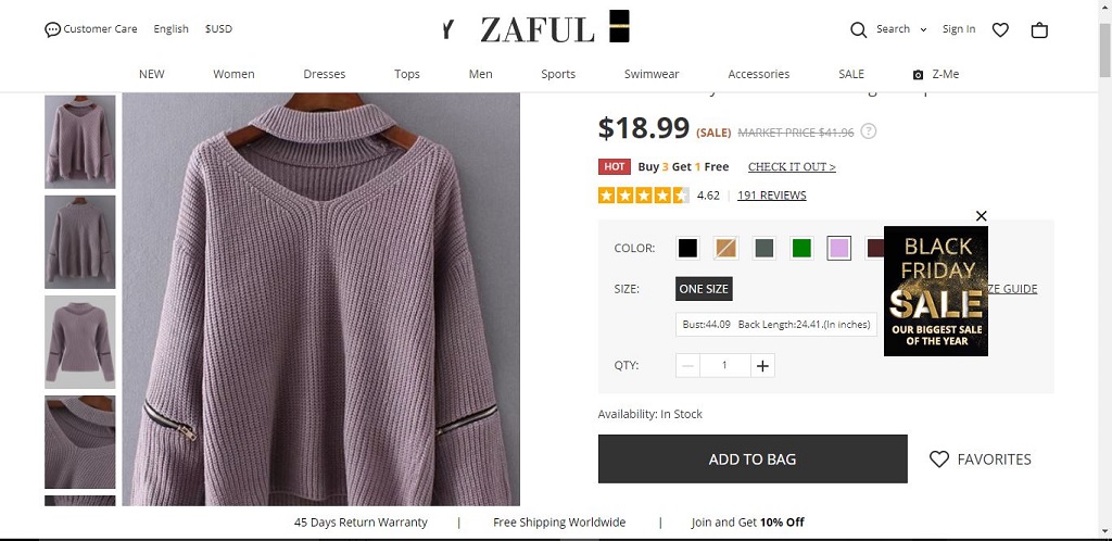 Cut Out Chunky Choker Sweater Light Purple Sense It Eve Zaful Black Friday Sales Wishlist