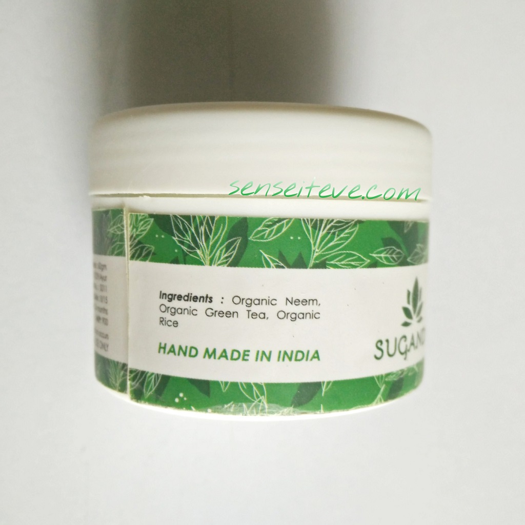 Suganda Neem Green Tea Plant Mask Ingredients Sense It Eve Suganda Neem Green Tea Plant Mask Review
