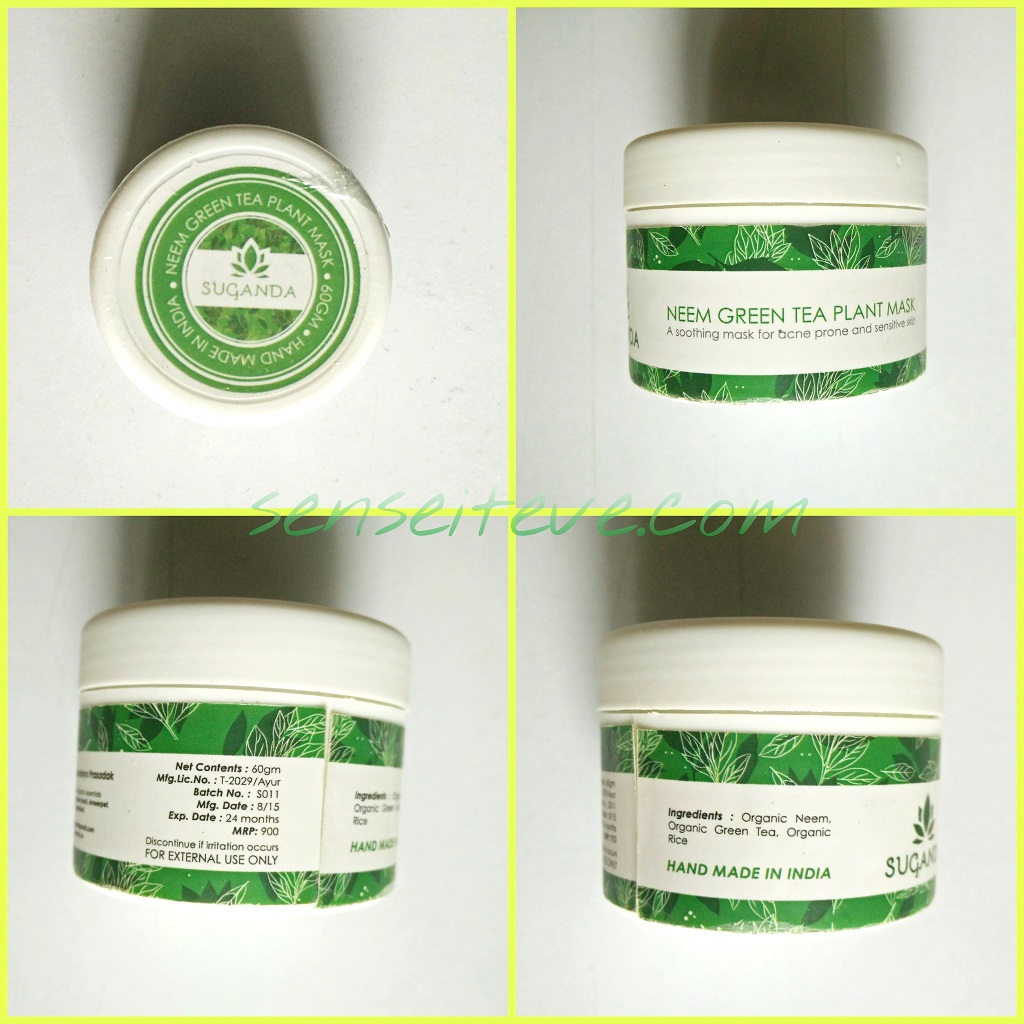 Suganda Neem Green Tea Plant Mask Packaging Sense It Eve Suganda Neem Green Tea Plant Mask Review