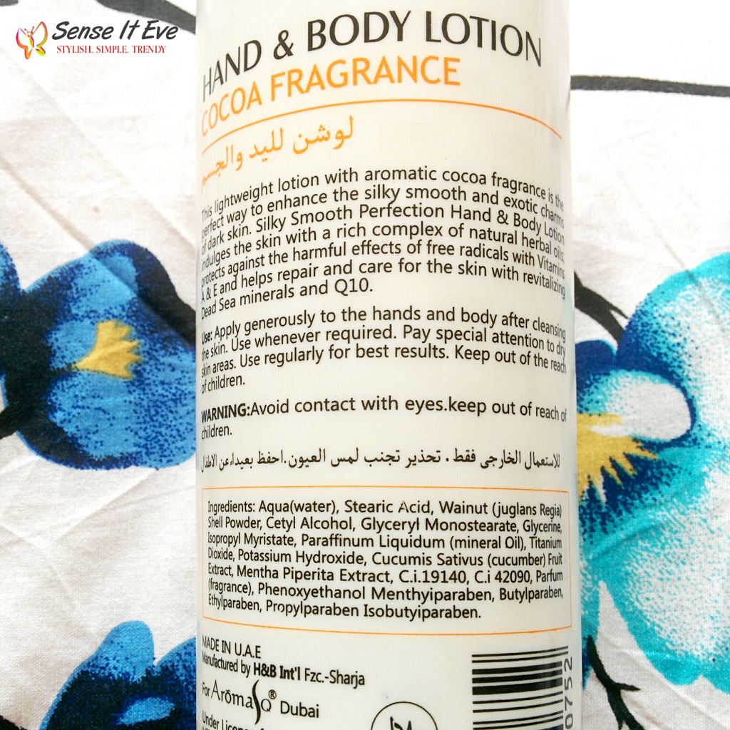 Daffini Hand Bod Lotion Cocoa Fragrance Ingredients Sense It Eve Daffini Hand & Body Lotion Cocoa Fragrance Review