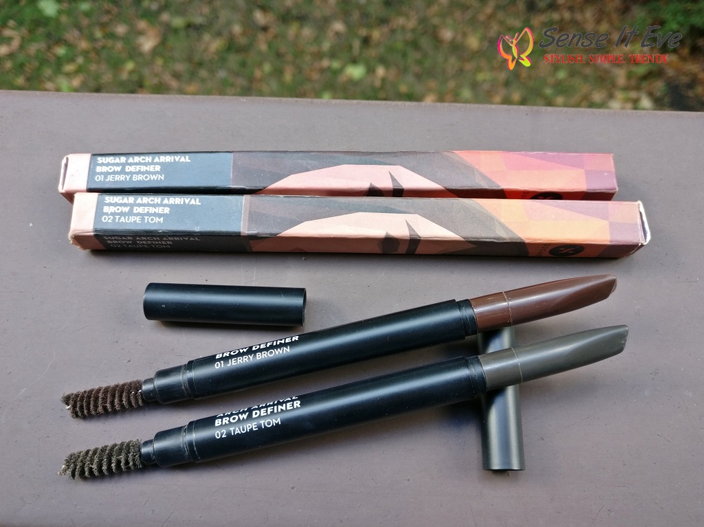 SUGAR Arch Arrival Brow Definer Packaging Sense It Eve SUGAR Arch Arrival Brow Definer 01 Jerry Brown, 02 Taupe Tom : Review & Swatches