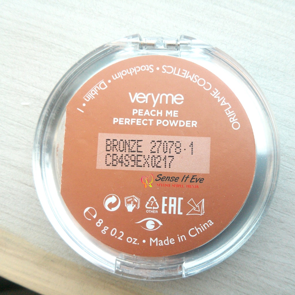 Oriflame Very Me Peach Me Perfect Powder Bronze Review Sense It Eve Oriflame Very Me Peach Me Perfect Powder Bronze : Review & Swatches