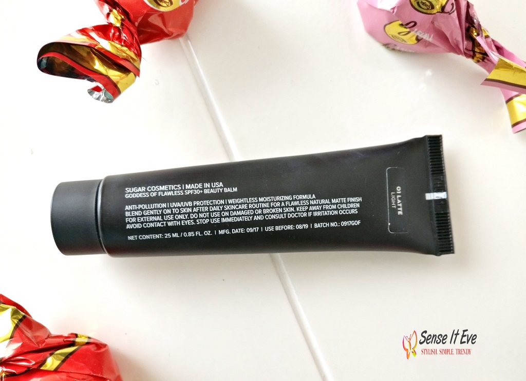 SUGAR GODDESS OF FLAWLESS SPF30 BB CREAM Ingredient List Sense It Eve SUGAR GODDESS OF FLAWLESS SPF30+ BB CREAM : Review & Swatches