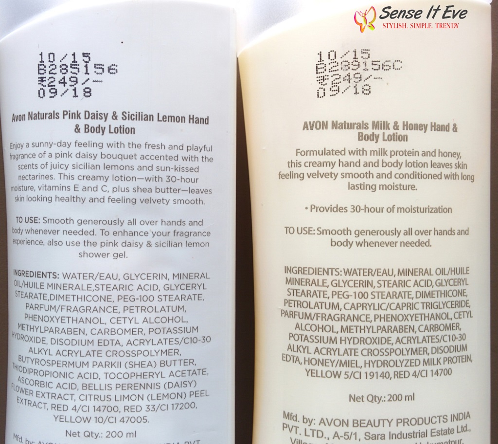 Avon Naturals Body Care Hand Body Lotion Price in India Sense It Eve Avon Naturals Body Care Hand & Body Lotion Review