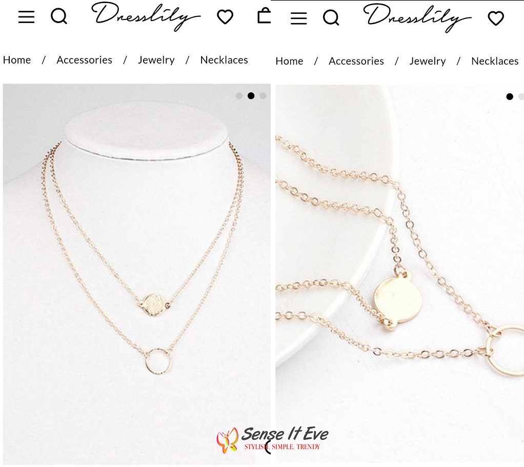 Dresslily Wishlist Layered Design Round Shape Pendant Necklace e1548260151937 Sense It Eve Dresslily WishList : Date Outfit