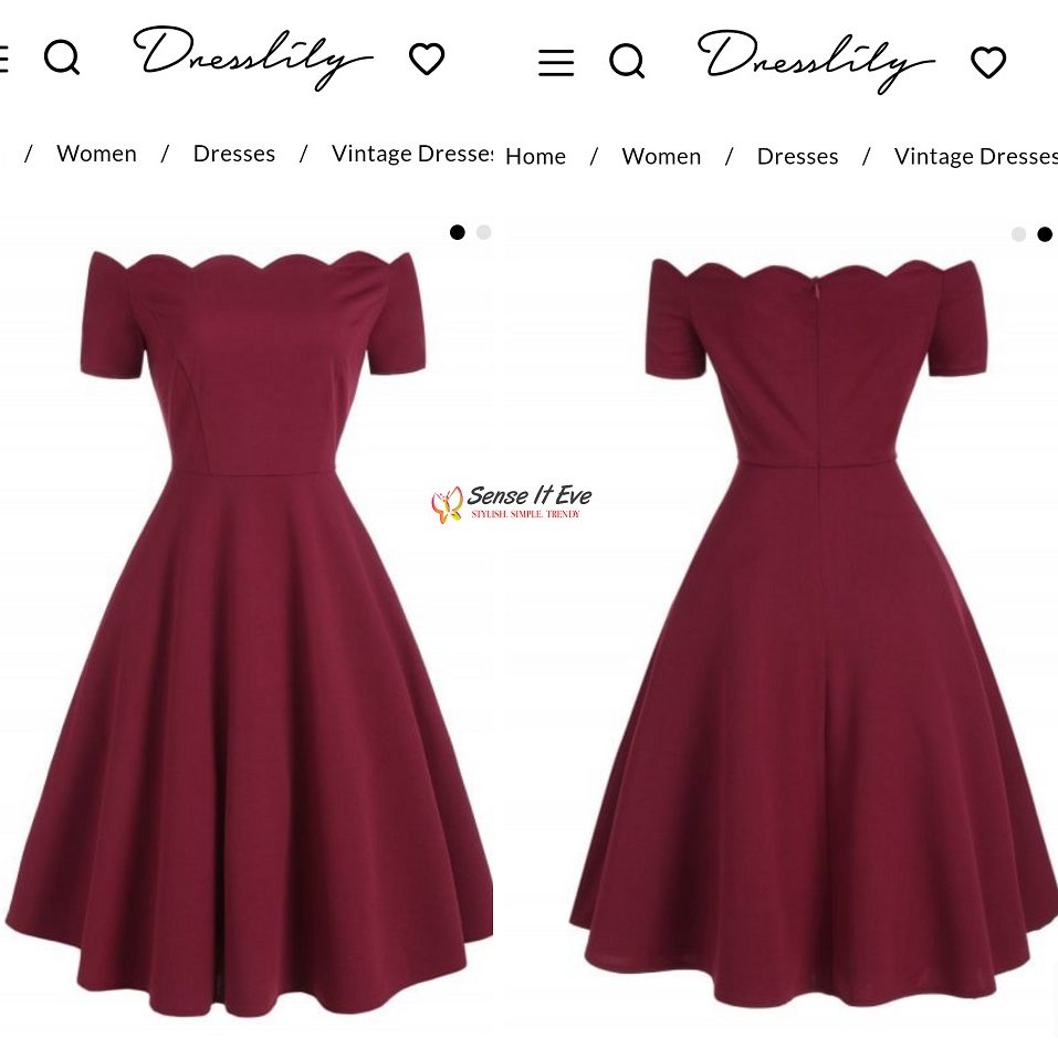 Dresslily Wishlist Short Sleeve Scalloped A Line Dress e1548260027810 Sense It Eve Dresslily WishList : Date Outfit