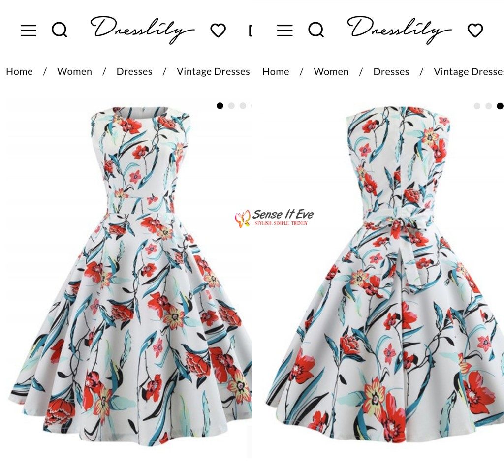 Dresslily Wishlist Vintage Floral Print Tie Knot Dress e1548260084318 Sense It Eve Dresslily WishList : Date Outfit