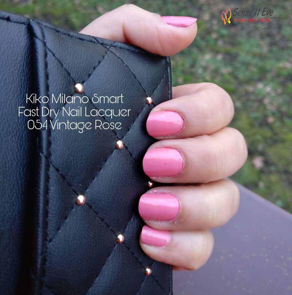 Kiko Milano Smart Fast Dry Nail Lacque 054 Vintage Rose Sense It Eve KIKO Milano Smart Fast Dry Nail Lacquer : Review & Swatches