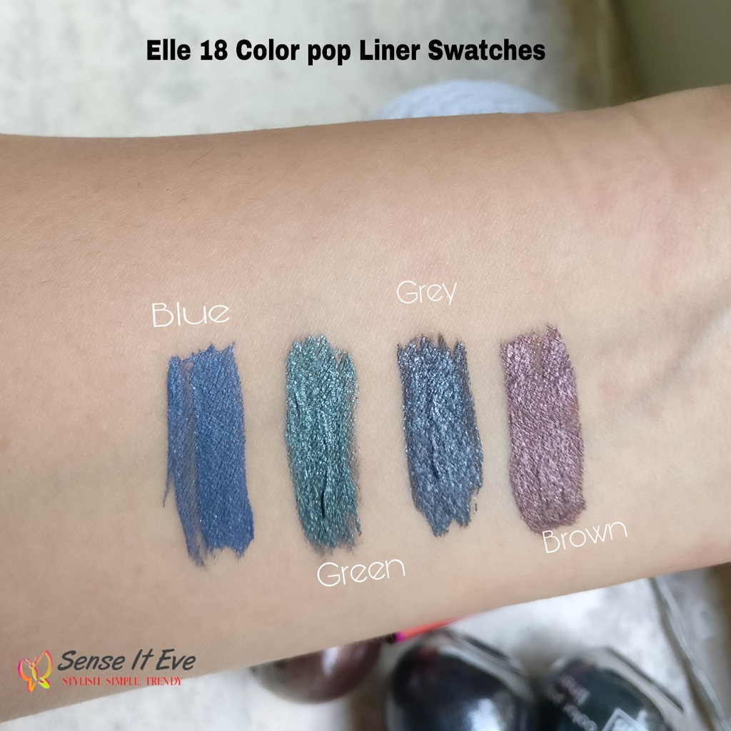 Elle 18 color Pop Liners Swatches Sense It Eve Elle 18 Color Pop Liners : Review & Swatches