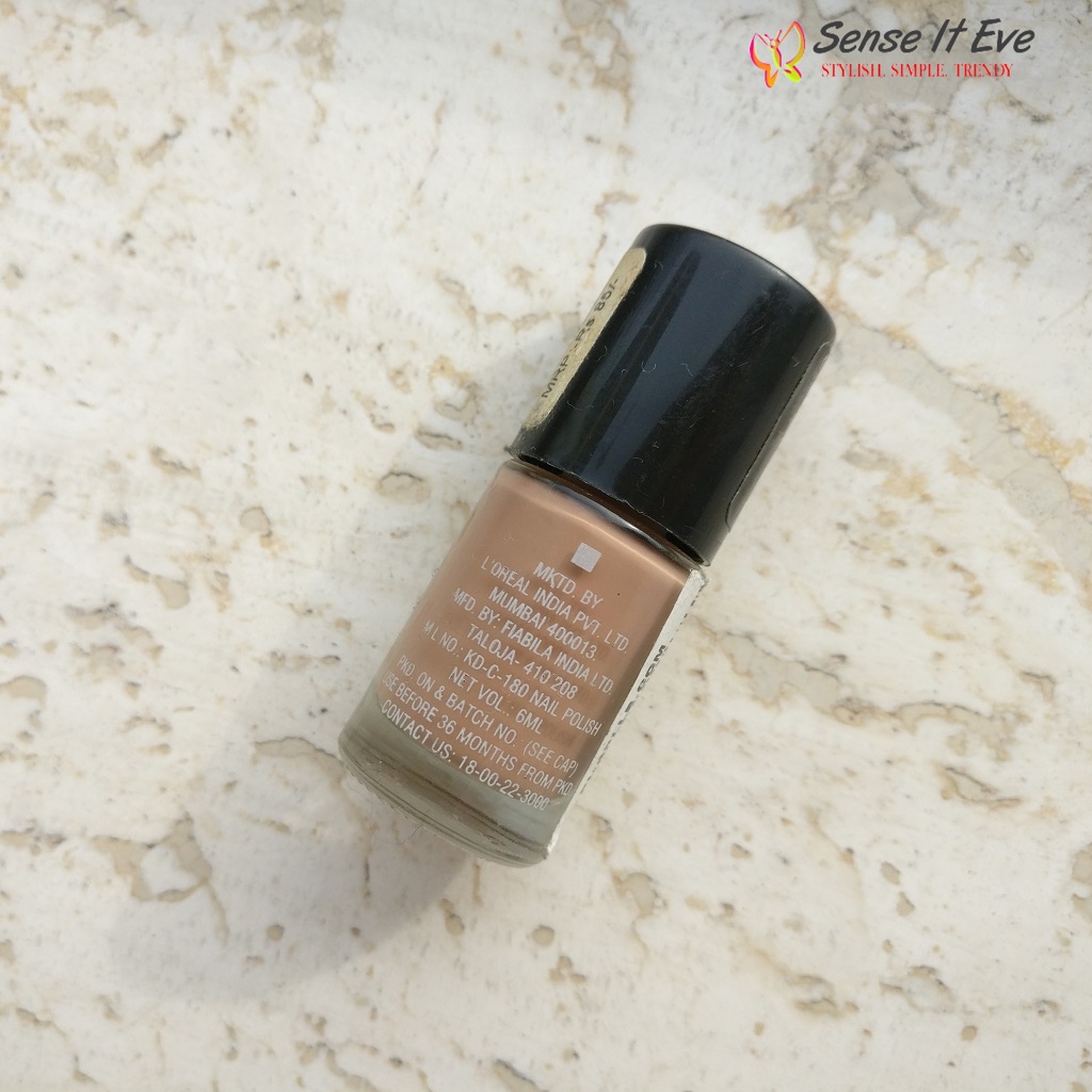 Maybelline New York Color Show Nail Lacquer Nude Skin 1 Sense It Eve Maybelline New York Color Show Nail Lacquer Nude Skin : Review & Swatches