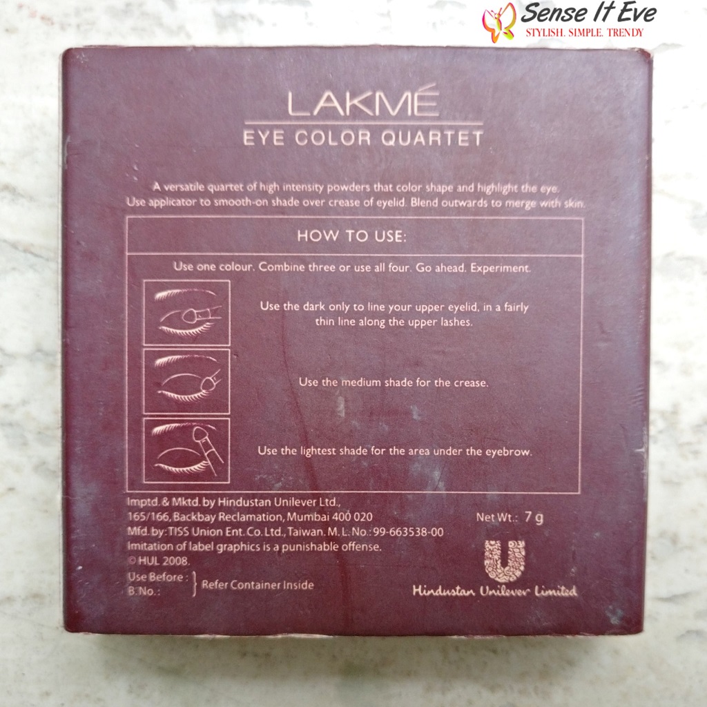 Lakme Eyeshadow Quartet Sense It Eve Lakme Eyeshadow Quartet Desert Rose : Review & Swatches