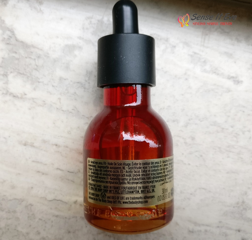 The Body shop Oils of Life Intensely Revitalising Facial Oil Review Sense It Eve The Body Shop Oils of Life Intensely Revitalising Facial Oil Review