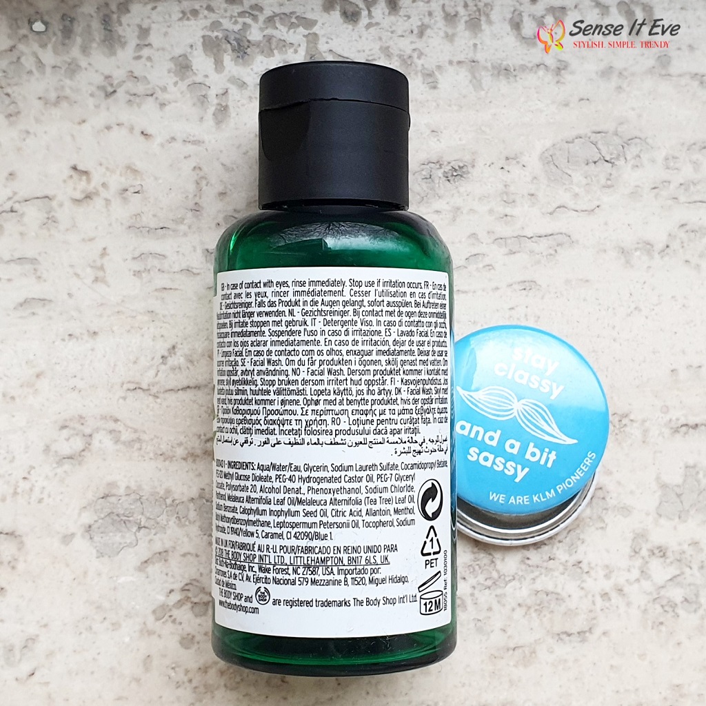 About The Body Shop Tea Tree Skin Clearing Facial Wash Sense It Eve The Body Shop Tea Tree Skin Clearing Facial Wash Review