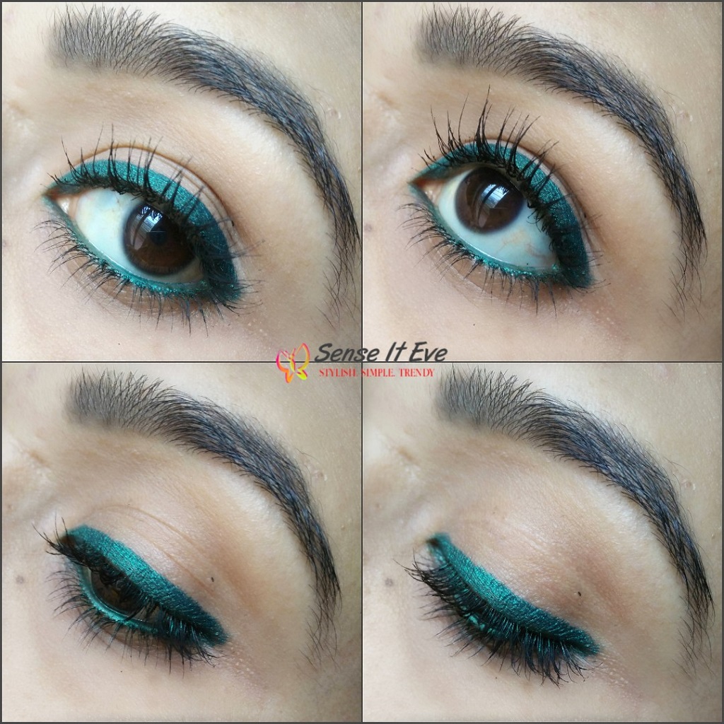 Lakme Eyeconic Regal Green Swatches Sense It Eve Lakme Eyeconic Regal Green, Royal Blue & Turquoise : Review & Swatches