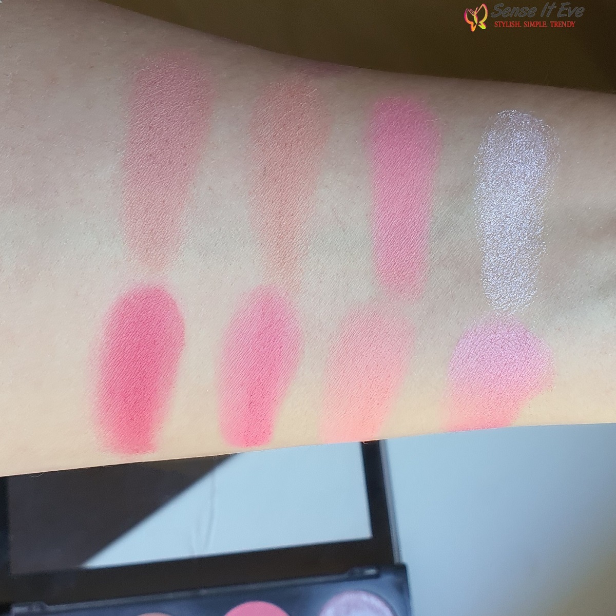 Makeup Revolution Ultra Professional Blush Palette Sugar and Spice Swatches Sense It Eve Revolution Ultra Blush Palette Sugar and Spice : Review & Swatches