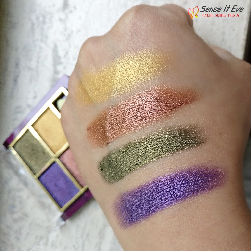 Lakme 9 to 5 Eyeshadow Quartet Tanjore Rush Swatches Sense It Eve Lakme 9 to 5 Eyeshadow Quartet Tanjore Rush : Review & Swatches