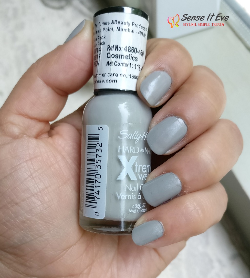 Salley Hasen Hard as Nails Xtreme Wear Nail Color Wet Cement Swatches Sense It Eve Sally Hansen Hard as Nails Xtreme Wear Nail Color Wet Cement : Review & Swatches