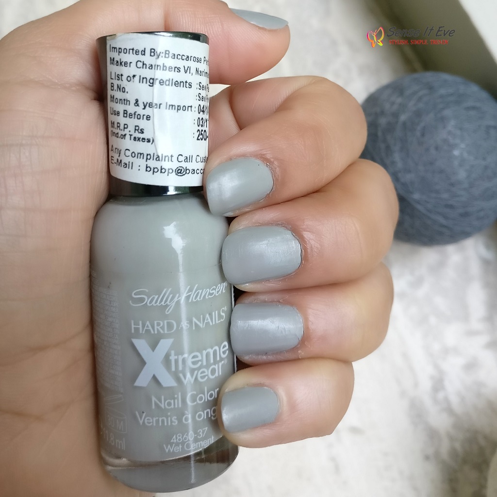 Salley Hasen Xtreme Wear Nail Color Wet Cement Swatch Sense It Eve Sally Hansen Hard as Nails Xtreme Wear Nail Color Wet Cement : Review & Swatches