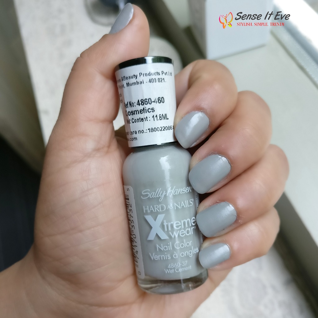 Salley Hasen Xtreme Wear Nail Color Wet Cement Swatches Sense It Eve Sally Hansen Hard as Nails Xtreme Wear Nail Color Wet Cement : Review & Swatches