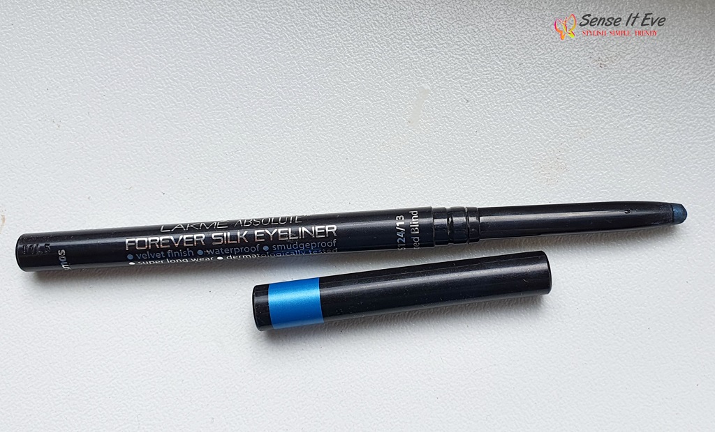 Lakme Absolute Forever Silk Eyeliner Blue Cosmos Sense It Eve Lakme Absolute Forever Silk Eyeliner Blue Cosmos : Review & Swatches