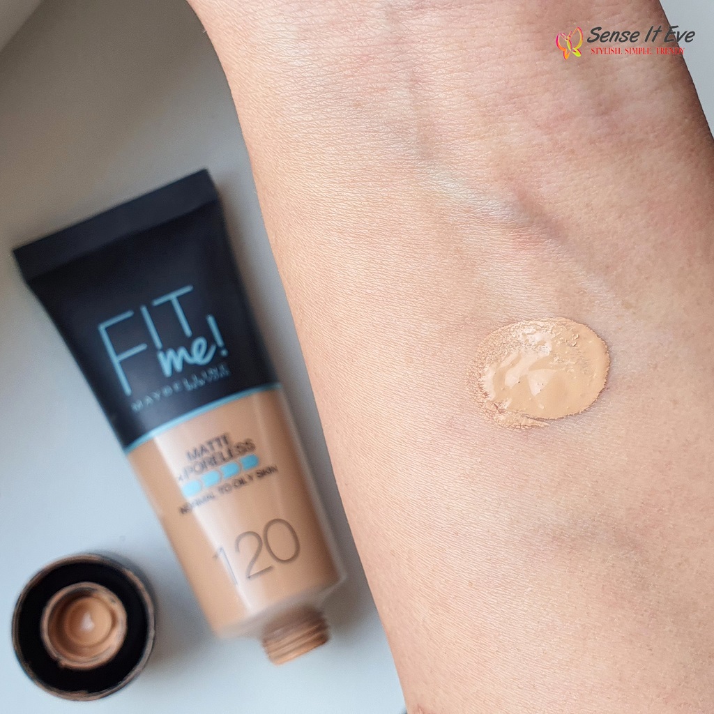 Maybelline Fit Me Matte Poreless Foundation Swatches Sense It Eve Maybelline Fit Me Matte + Poreless Foundation Review