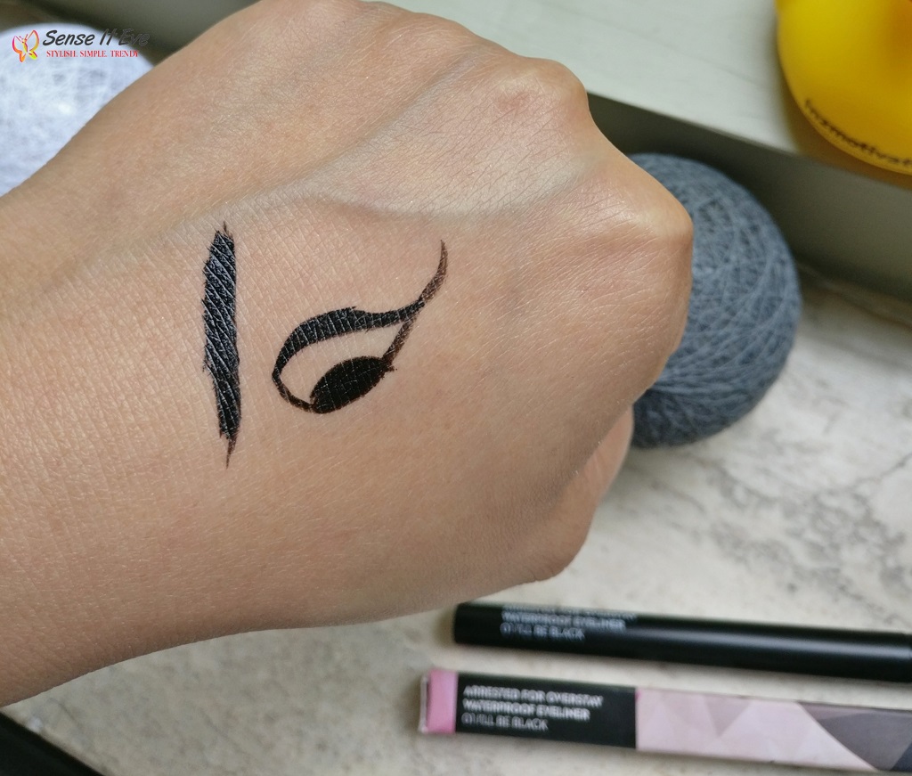 Sugar Cosmetics Arrested For Overstay Waterproof Eyeliner 01 Ill Be Black Swatch Sense It Eve Sugar Cosmetics Arrested For Overstay Waterproof Eyeliner 01 I'll Be Black : Review & Swatches