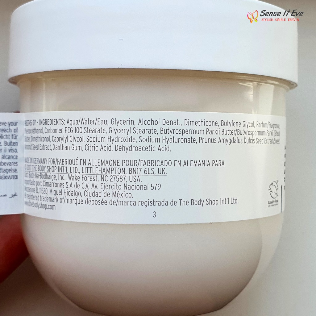 The Body Shop Almond Milk Body Yogurt Ingredients Sense It Eve The Body Shop Almond Milk Body Yogurt Review