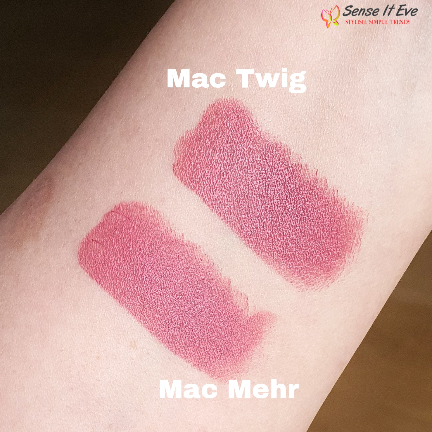 MAC Mehr va MAC Twig Sense It Eve MAC Twig Lipstick (Satin) : Review & Swatches