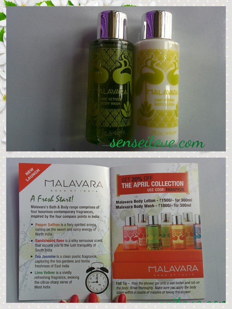 In my Fabbag April 2015_Malavara lime vetiver Shower gel- body lotion duo