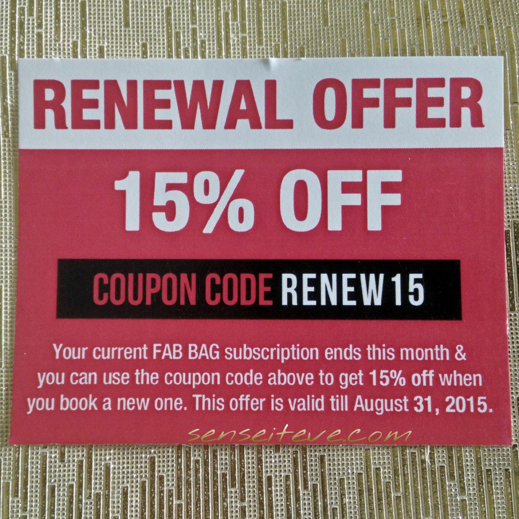 In My Fabbag July 2015-renewal offer