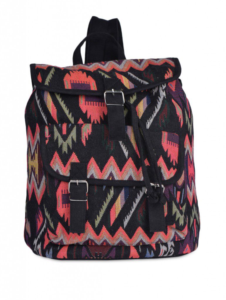 multicolored backpack
