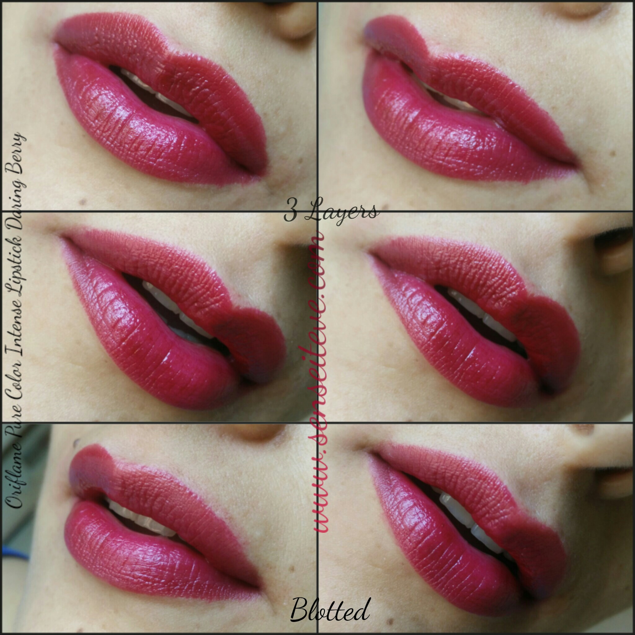 Oriflame Pure Color Intense Lipstick Daring Berry Swatches 26657