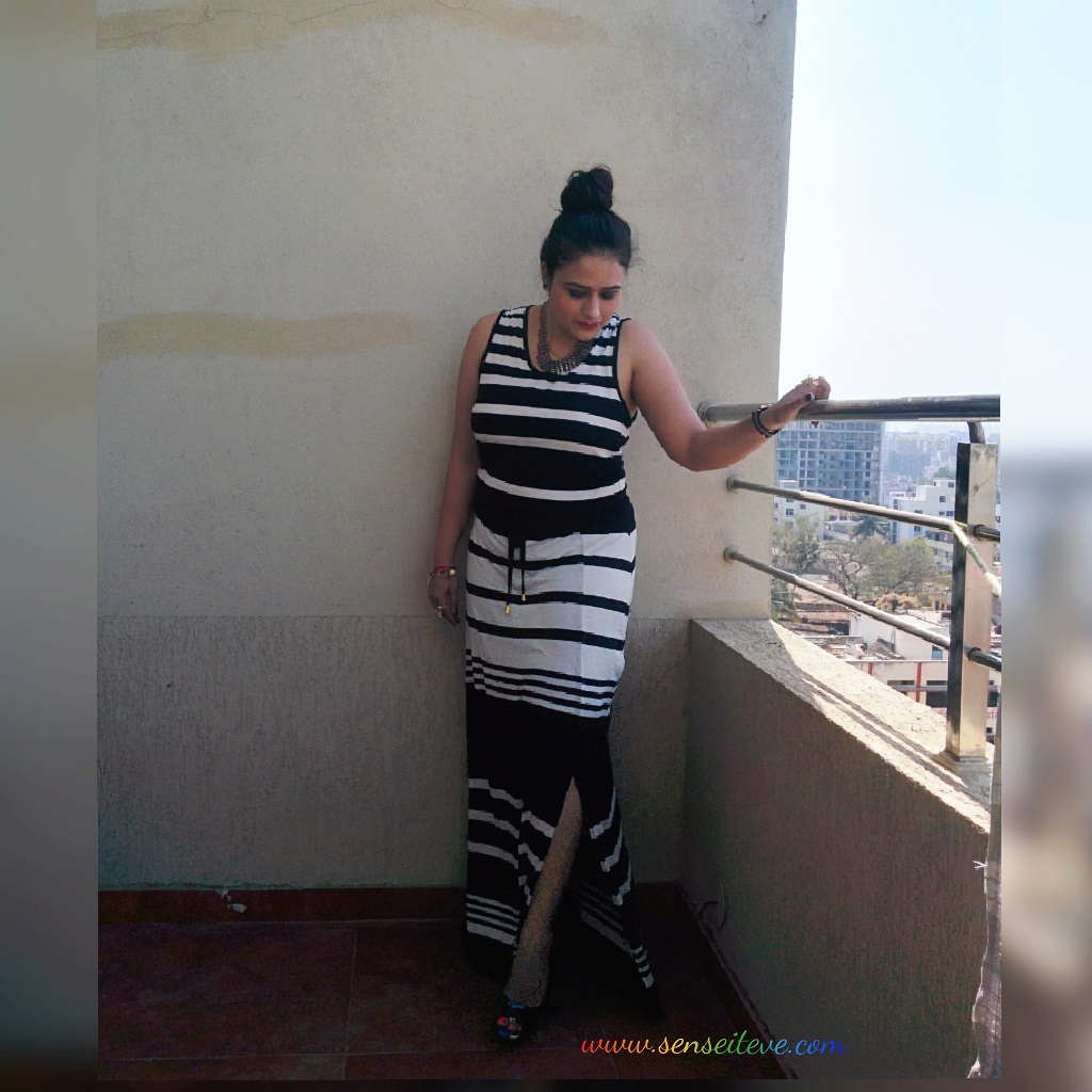 OOTD Monochrome Stripes Dress
