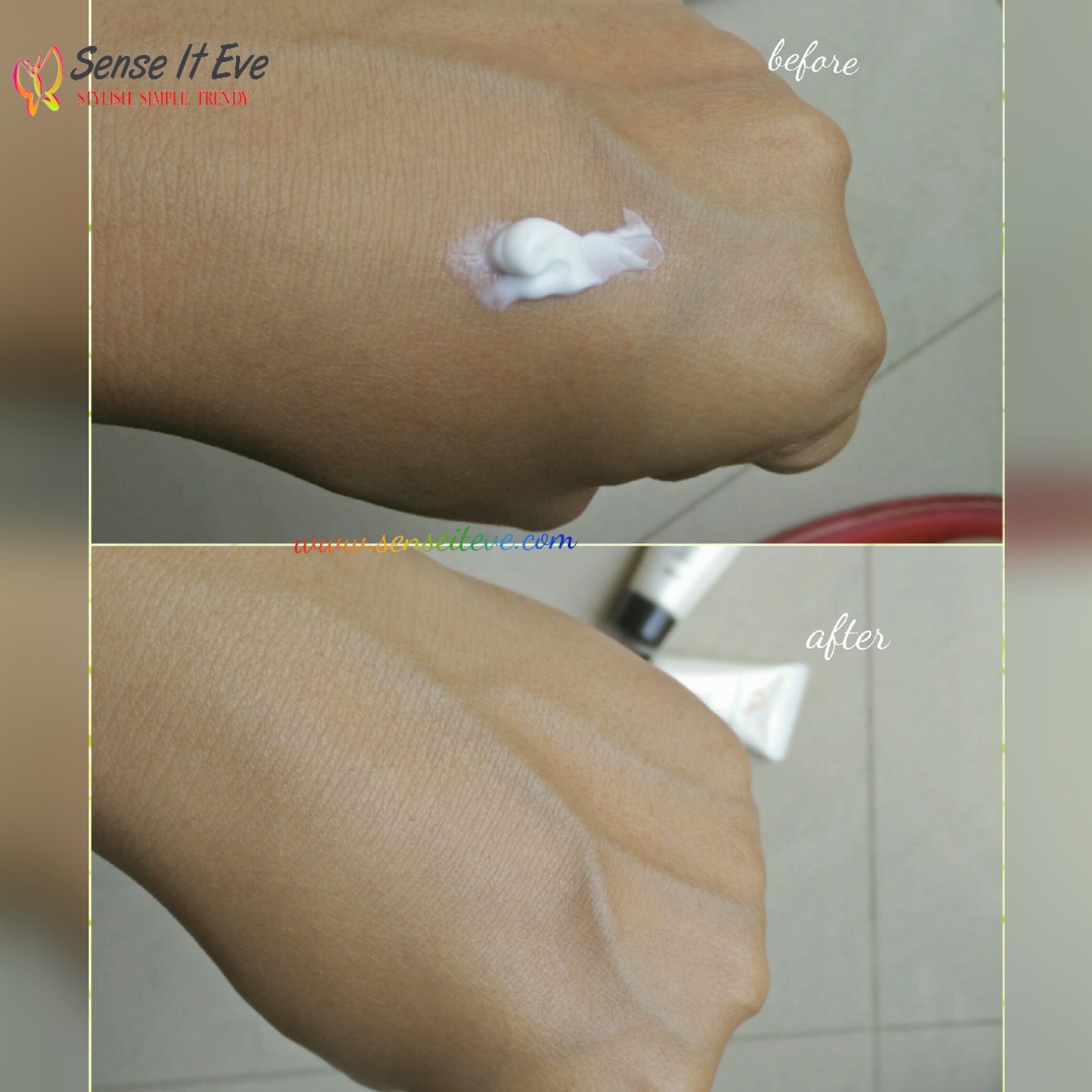 O3+ White Day Cream Swatch