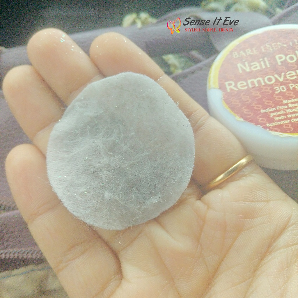 Bare Essentials Nail Polish Remover Pads_After use