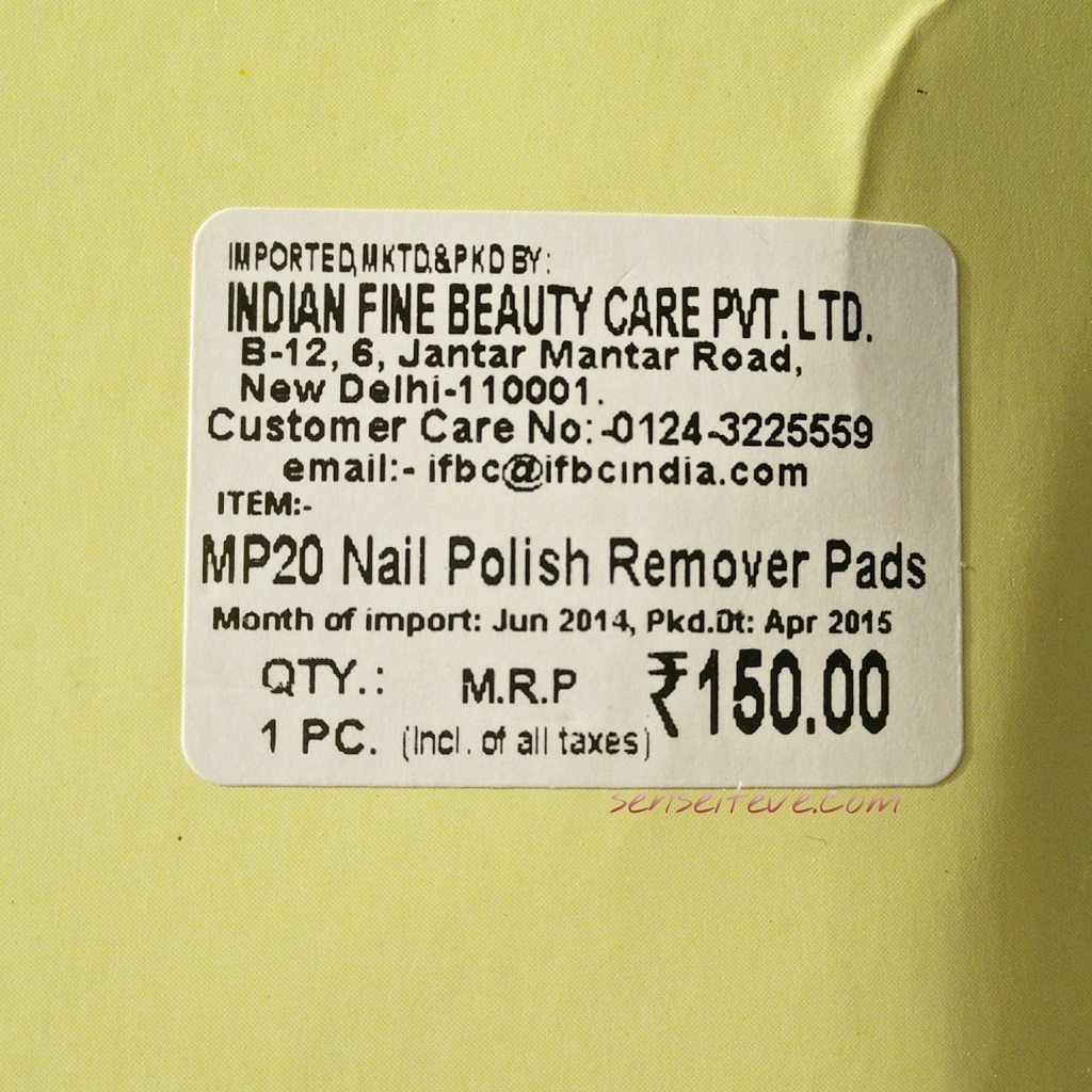 Bare Essentials Nail Polish Remover Pads_Price